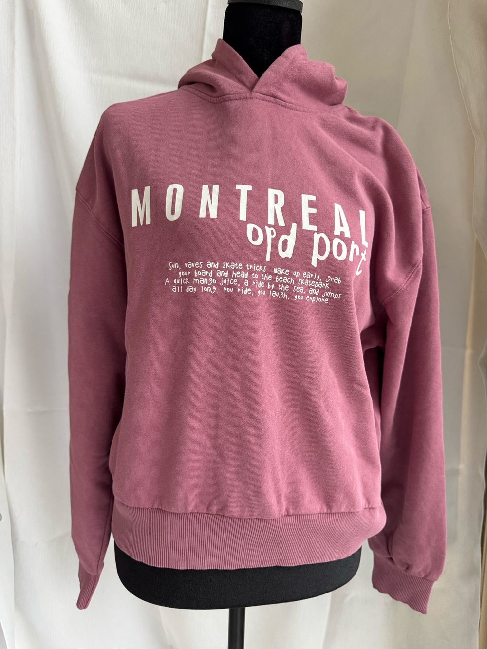 Zara Montreal Old Port Graphic Hoodie – Girls Size 13-14 (164 cm) Sport Hoodie